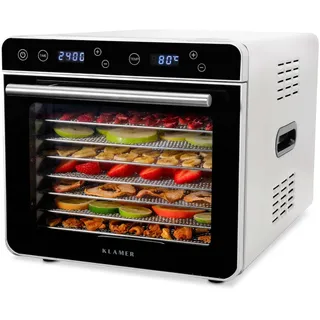 Klamer Premium Dörrautomat XL 700W, 24h-Timer und 35-80°C Temperaturregler, 8...