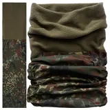 Brandit Textil Brandit Multifunktionstuch, Fleece Winter SCHLAUCHSCHAL Mund-Nase-Maske Motorrad, Farbe:Flecktarn - Einheitsgröße