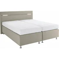 Westfalia Schlafkomfort Boxspringbett, wahlweise mit LED-Beleuchtung, beige