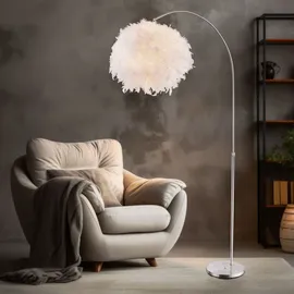 GLOBO Bogenleuchte 8,5W silber/weiß