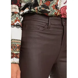 bonprix Stretch-Hose Lederoptik Braun 40