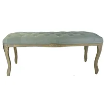 BIZZOTTO Sitzbank Mathilde Samt Grau 110 x 40 x 48 cm