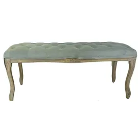 BIZZOTTO Sitzbank Mathilde Samt Grau 110 x 40 x 48 cm