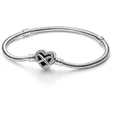 Pandora 592645C01 Damenarmband Silber Funkelndes Unendlichkeits-Herz, 18 cm