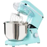 Kitchen in the box Küchenmaschine, 7,5L Knetmaschine 1400 W, 6 Geschwindigkeits Teigmaschine mit Rührhaken, Knethaken, Schneebesen, Blau
