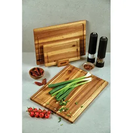 KESPER Schneidebrett-Set, Braun, Holz, 4-teilig, Akazie, 11.2x31.5x40 cm, FSC 100%, Küchenzubehör, Schneidebretter