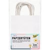 Papiertüten M Geschenktüten 110g/m2 Kraftpapier 20 Stück, 18x21x8cm, weiß