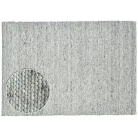 THEKO Handwebteppich Alpen UNI natural grey 140 H: 1,2