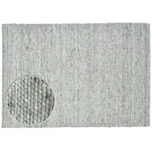 THEKO Handwebteppich Alpen UNI natural grey 140 H: 1,2