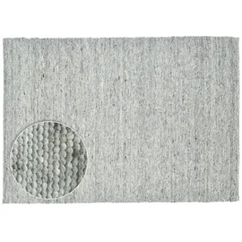 THEKO Handwebteppich Alpen UNI natural grey 140 H: 1,2