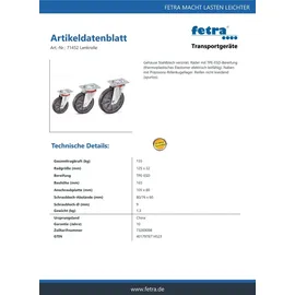 Fechtel Fetra Lenkrolle 135 kg