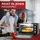 Zilan Minibackofen 45 Liter Konvektion 60 min Timer Ober-Unterhitze Mini Backofen Kleiner Backofen Elektrischer Backofen