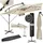 Tectake Sonnenschirm 250 x 250 cm Beige