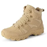 BLBK Stiefel wanderschuhe herren Tactical Kampfstiefel Outdoor Military Boots Männer Wanderschuhe zum Trekking, Jagen, Arbeitsstiefel, Armee Training, Combat Taktische(Beige02 44) - 44 EU
