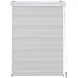 MYDECO Doppelrollo mit Blende 70 x 160 cm weiß