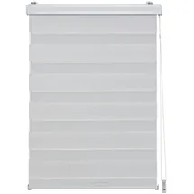 MYDECO Doppelrollo mit Blende 70 x 160 cm weiß