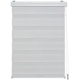 MYDECO Doppelrollo mit Blende 70 x 160 cm weiß