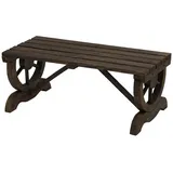 Outsunny Gartenbank 104 x 40 x 56 cm Braun
