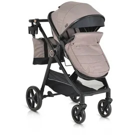 Moni Kinderwagen 2 in 1 Tokyo 22 kg umbaubar Wickeltasche Stoßdämpfer klappbar beige
