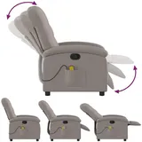 vidaXL Massagesessel Taupe Stoff