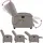 vidaXL Massagesessel Taupe Stoff