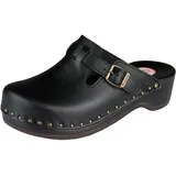 Berkemann Riemen-Toeffler Clogs Schwarz - Gr.: 40,5