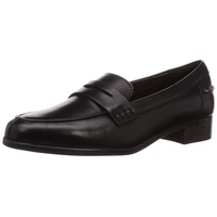 CLARKS Damen Hamble Loafer, Schwarz Black Leather, 40 EU