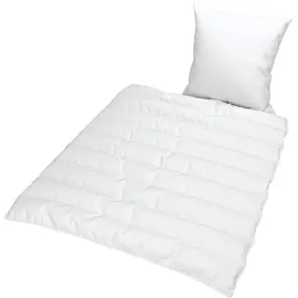 Jekatex Bettdecke + Kopfkissen, 2-TLG oder 4-TLG, Bettenset 135x200/155x220+80x80/40x80cm, ECO, Schlafkomfort fürs ganze Jahr! (1, 155x220+80x80cm)