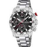 Festina F20457/3 36,5mm Edelstahlgehäuse silber Sportarmband schwarz