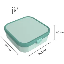 Mepal Campus Brotdose mit Bento-Einsatz und Gabel 1,3 l Unicorn Glow