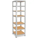 shelfplaza HOME 230x40x40 cm Schwerlastregal in verzinkt mit 7 Böden und 125 kg Traglast pro Boden