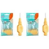 TePe Interdentalbürsten Extra Soft Orange (ISO Größe 1: 0,45 mm) / Für eine besonders sanfte & effiziente Reinigung der Zahnzwischenräume / 1 x 8 Interdentalbürsten (Packung mit 2)