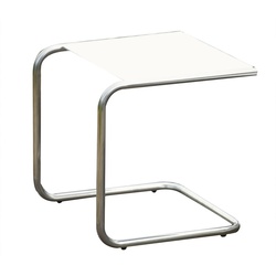 Fiam - Club Beistelltisch, Aluminium / weiß