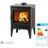 Guss Kaminofen Leda Allegra small 6 KW schwarz lackiert Werkstattofen