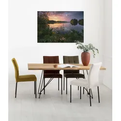Komar Leinwandbild »Abends in Schweden - Größe 90 x 60 cm«, Baum-Blätter-Natur-Berge-Blumen-Foto-Jahreszeiten-Landschaft-Meer-Strand-Palmen, (Packung, 1 St.), Keilrahmenbild mi Echtholzrahmen Komar Farbe Bild(er): bunt
