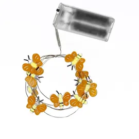 MARELIDA LED Lichterkette Draht 120 cm Gelb