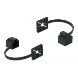 Delock Dust Cover for RJ45 - Schutzumschlag - Schwarz (Packung mit 10)