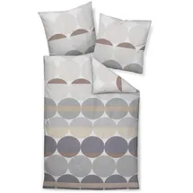 JANINE Bettwäsche J.D. 87104 grau sand 155x220 cm, - 80x80 cm,