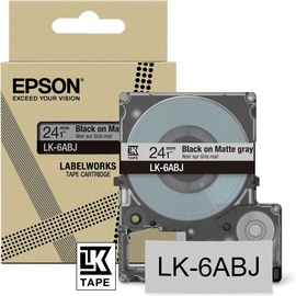 Epson LK-6ABJ Beschriftungsband, 24mm, schwarz/mattgrau (C53S672088)