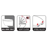 spirella Design WC Sitz Deckel Toilettensitz WC Deckel Klobrille Weiß Softclose