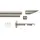 GARESA Gardinenstange GARESA "SEFRA", grau (nickelfarben), L:320cm Ø:16mm, Aluminium, Gardinenstangen, Vorhanggarnitur,Innenlaufgarnitur, verlängerbar, Endknopf Keil