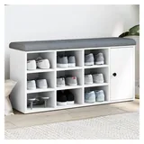 vidaXL Schuhbank Weiß 102x32x50 cm Holzwerkstoff