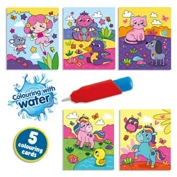 SES Creative Malbuch Malen mit Wasser Fantasie 00133 mit Wasserstift