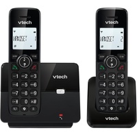 VTECH CS2001 Schnurloses Telefon Casa Duo mit Freisprecheinrichtung und Anrufblockierung, DECT Festnetztelefon, Anruferkennung, beleuchtetes Display, große Tasten, 30 Telefonbuch-Namen und Nummern,