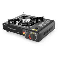 ibettertec Gaskocher Campingkocher Gaskocher 1-flammig 2,4 kW, 2 Leistungsstufen, für Camping, Outdoor und Haushalt schwarz