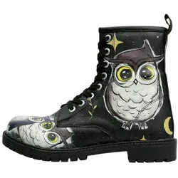 Schnürboots DOGO "Boots Damen Boots Damen Boots / Female", Damen, Gr. 40, Normalschaft, braun (schwarz, braun), Lederimitat, Schuhe, Vegan