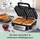 GOURMETmaxx Waffeleisen Belgische Waffeln 1200W Edelstahl/schwarz | Schwarz
