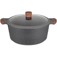 RESTO Kitchenware "Capella, Schmortopf antihaftbeschichtet und spülmaschinenfest", schwarz (schwarz,