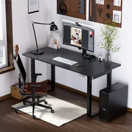 pro.tec Höhenverstellbarer Schreibtisch Kirkkonummi 160x75cm Schwarz [pro.tec]
