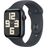 Apple Watch SE 2022 GPS + Cellular 44 mm Aluminiumgehäuse Mitternacht, Sportarmband Mitternacht M/L